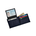 Leatherette Bill Fold, Navy 4.5