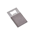 Grey Leatherette Bottle Opener - 3.5