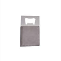 Grey Leatherette Bottle Opener - 3.5
