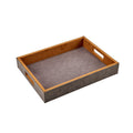 Grey Leatherette Tray - 16