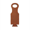 Leatherette Wine Holder in Caramel - 14.5
