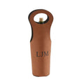 Leatherette Wine Holder in Caramel - 14.5