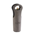 Leatherette Wine Holder in Grey - 14.5