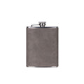 Leatherette Flask Grey 8 Oz Cap