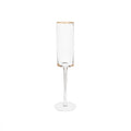 Gold-Rim Champagne Flutes Set - 8 oz