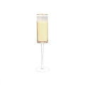 Gold-Rim Champagne Flutes Set - 8 oz