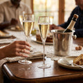 Gold-Rim Tapered Champagne Flutes Set - 8 oz
