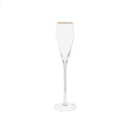 Gold-Rim Tapered Champagne Flutes Set - 8 oz