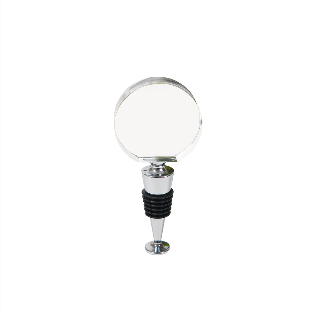 Round Optic Crystal Wine Bottle Stopper
