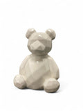 Ceramic Teddy Bear Bank - White
