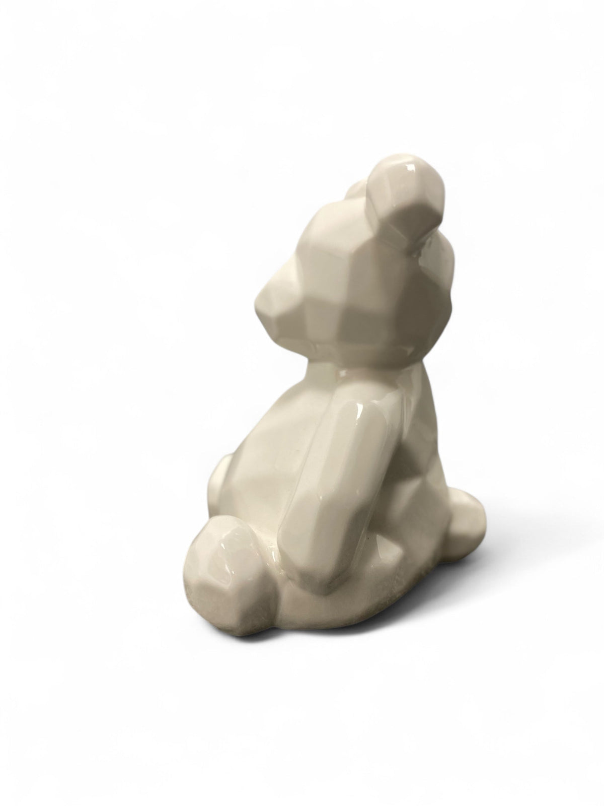Ceramic Teddy Bear Bank - White