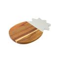 White Marble and Acacia Wood Pineapple Board