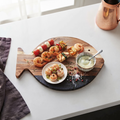 Black Marble and Acacia Wood Fish Board