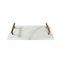 White Marble Board with Gold Handles