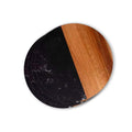 Set Of 4 Black Marble and Acacia Wood 4