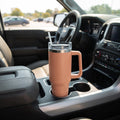 40 Oz Stainless Steel Tumbler with Handle & Straw - Clay