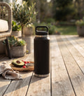 36 Oz Stainless Steel Twist-Off Cap Water Bottle - Black