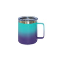 12 Oz Stainless Steel Travel Mug with Handle - Blue & Purple