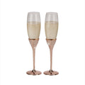 Galaxy Rose Gold Champagne Flutes Set