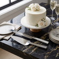 White Enamel Cake Knife & Server Set