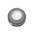 Silverplated Round Antique-Style Box with Beaded Detail, 3
