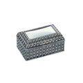 Silverplated Rectangular Box with Beaded Antique Design, 2.25