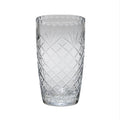 Optic Crystal Vase With Medallion Ll Pattern, 9.75