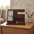 Dark Wood Charging Shelf/Valet