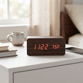 Walnut Wireless Phone Charger/Digital Clock