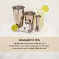 shiny silver Cocktail Shaker Set (4-Piece)