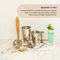 Shiny stainless steel Mixologist Bar Set (14-Piece) 