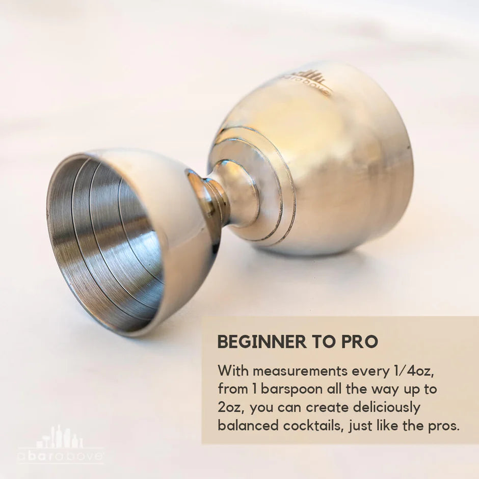 Dual cup cocktail measuring tool