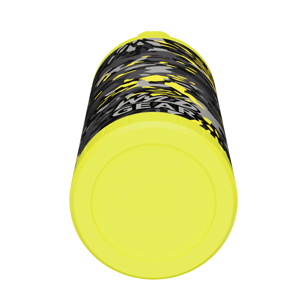 Underside of Wyld Child 18oz Water Bottle Shatter Camo