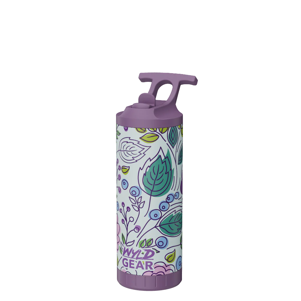 Wyld Child 18oz Water Bottle Violet Garden