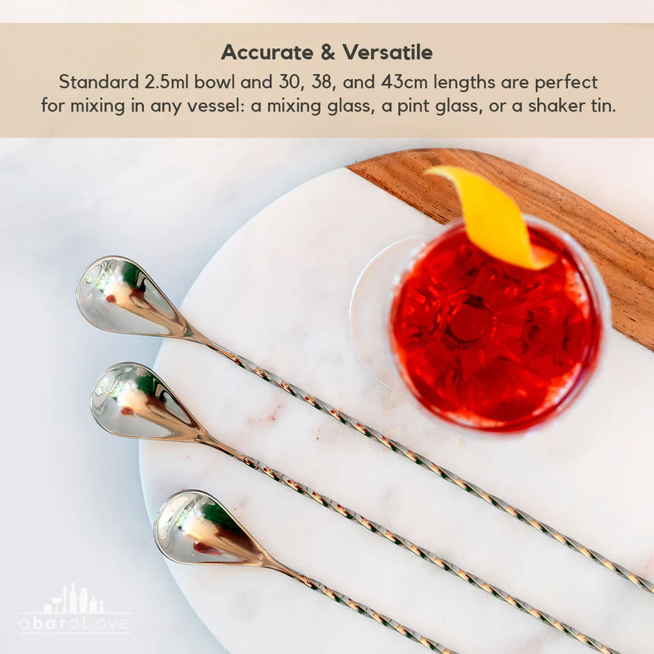  cocktail spoons with twisted handle