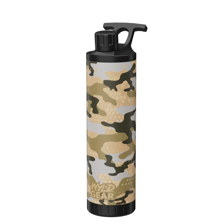 Desert camo patterned water bottle