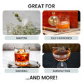 Four cocktails with garnish ideas