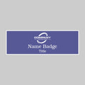 3x1 Purple on White Name Tag Double Post Back