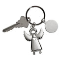 Standing Angel Keychain with Engraving Tag, 3.5