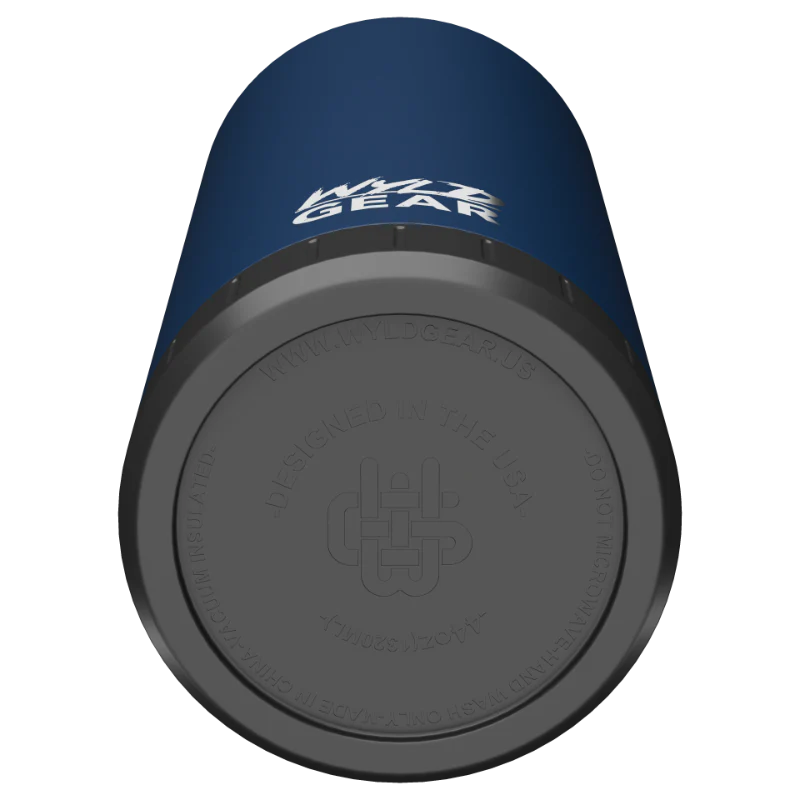 Underside of Stainless Steel 44oz MAG Bottle Navy Blue