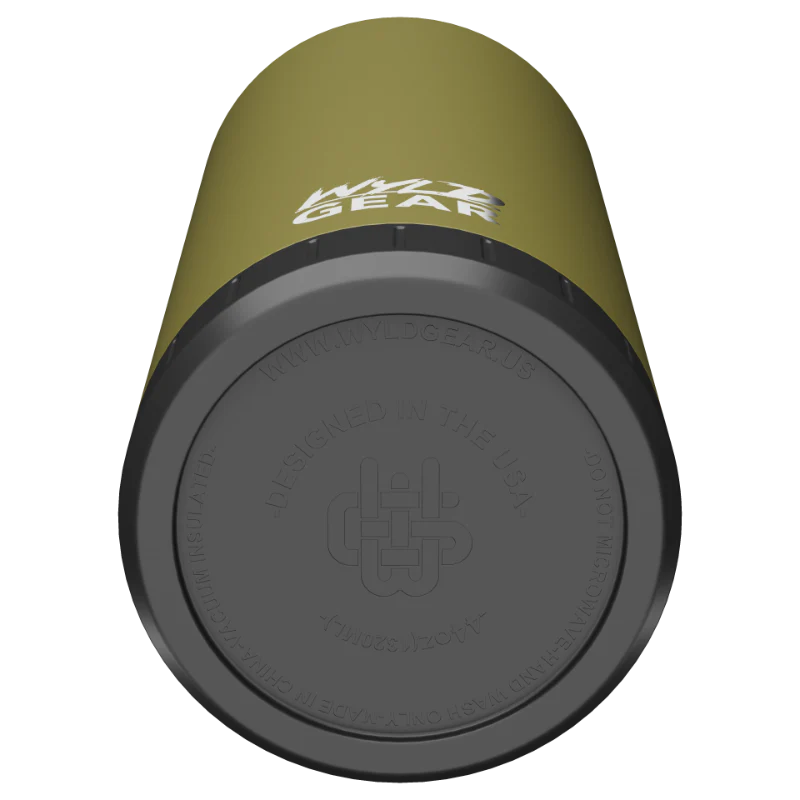 Underside of Stainless Steel 44oz MAG Bottle OD GREEN