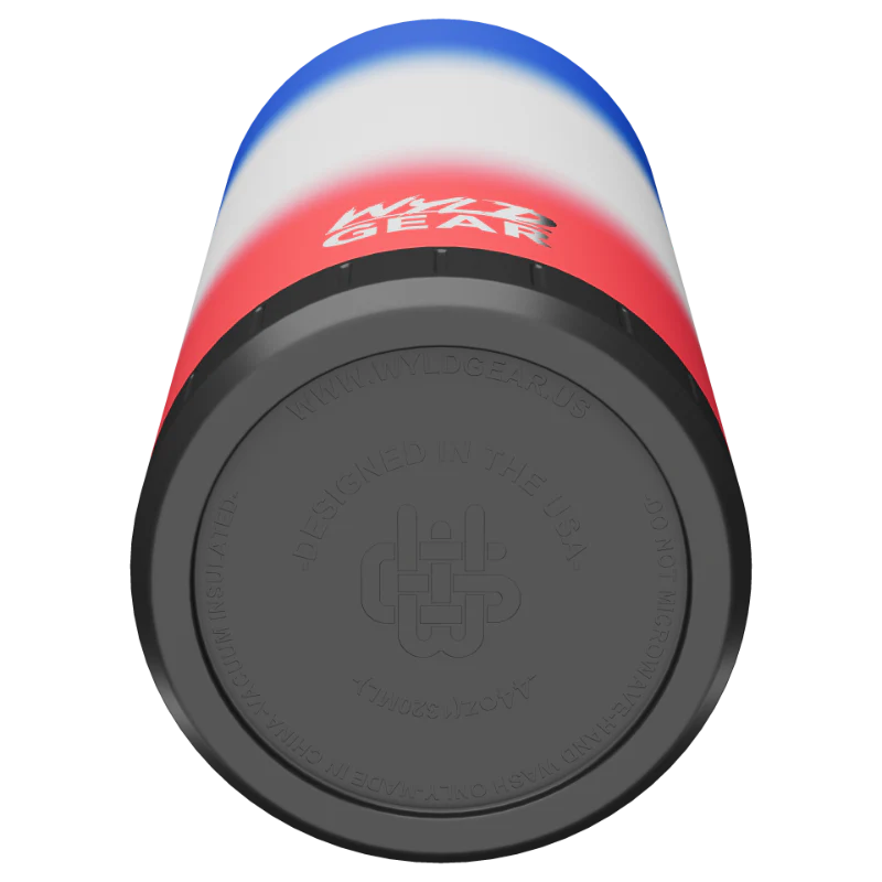 Underside of Stainless Steel 44oz MAG Bottle RWB