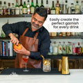 Bartender citrus peeler with comfortable handle,