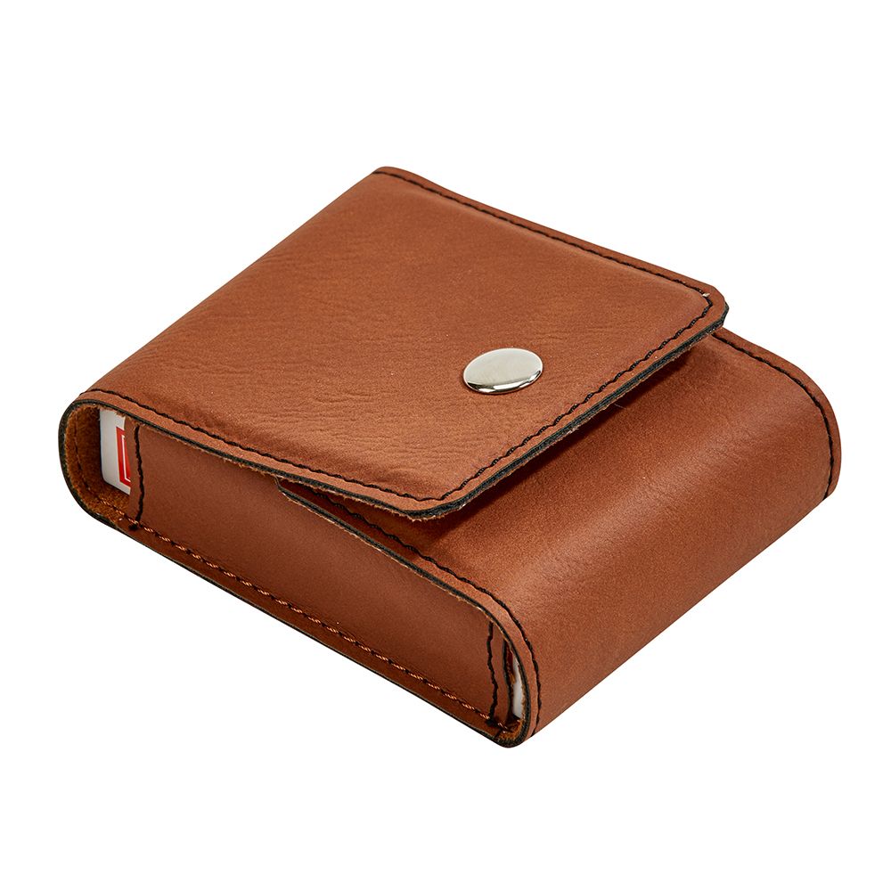 Leatherette Playing Cards Case, Caramel 3.75"