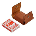 Leatherette Playing Cards Case, Caramel 3.75