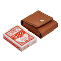 Leatherette Playing Cards Case, Caramel 3.75