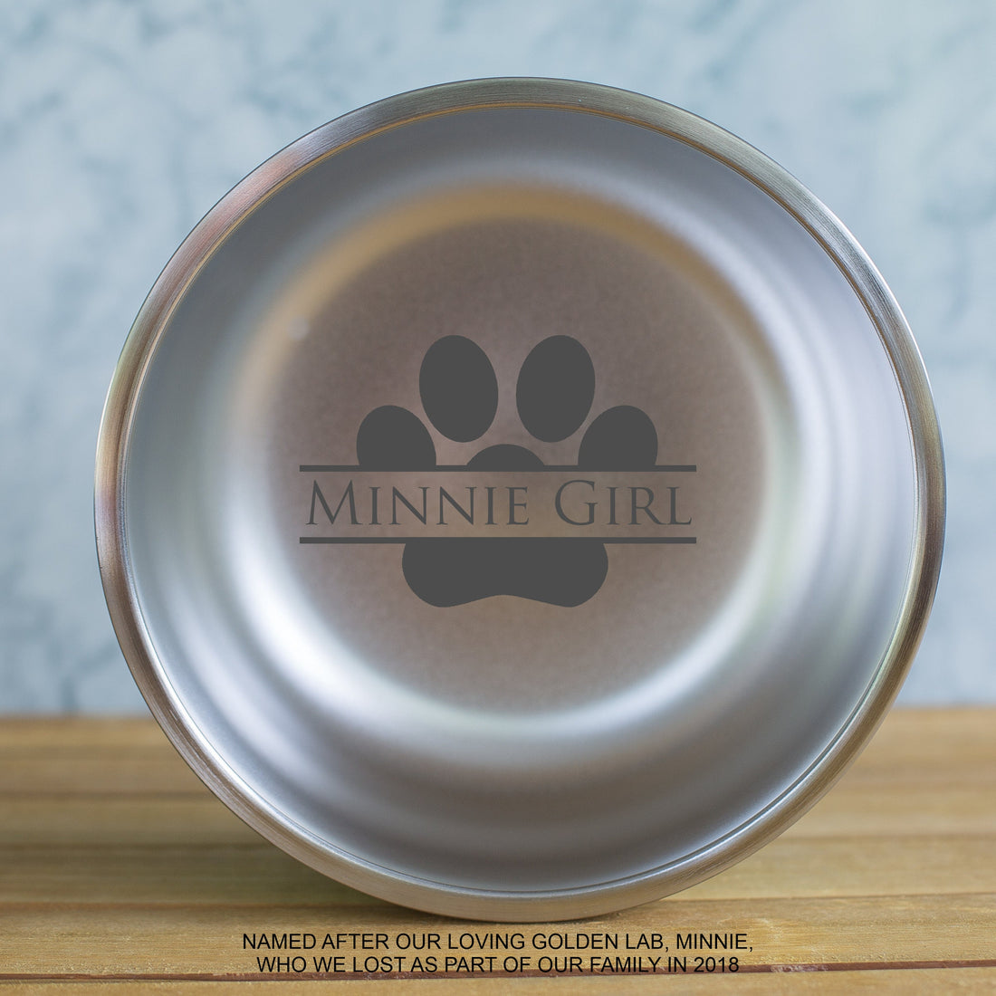 Paw Print with Name YETI® Boomer Pet Bowl