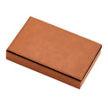 Leatherette 2 Card Deck Set, Caramel 5