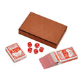 Leatherette 2 Card Deck Set, Caramel 5