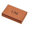 Leatherette 2 Card Deck Set, Caramel 5